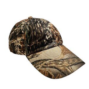 Cabela's Camo Strap Back Cap Hat Seclusion 3D Pattern With GO AWAY REPELLENT